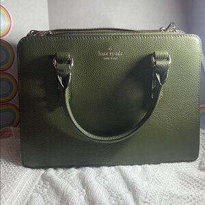 Kate Spade Olive Green Textured Satchel..NWOT